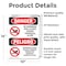 Signmission No Swimming Pool Closed Chemicals Bilingual Danger Sign, Vinyl Decal, 10in W x 14in L, 2PK OS-2PACK-DS-D-1014-VS-1627 - alternate 2